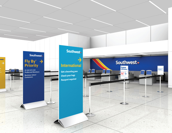 Southwest Airlines New Airport Identity