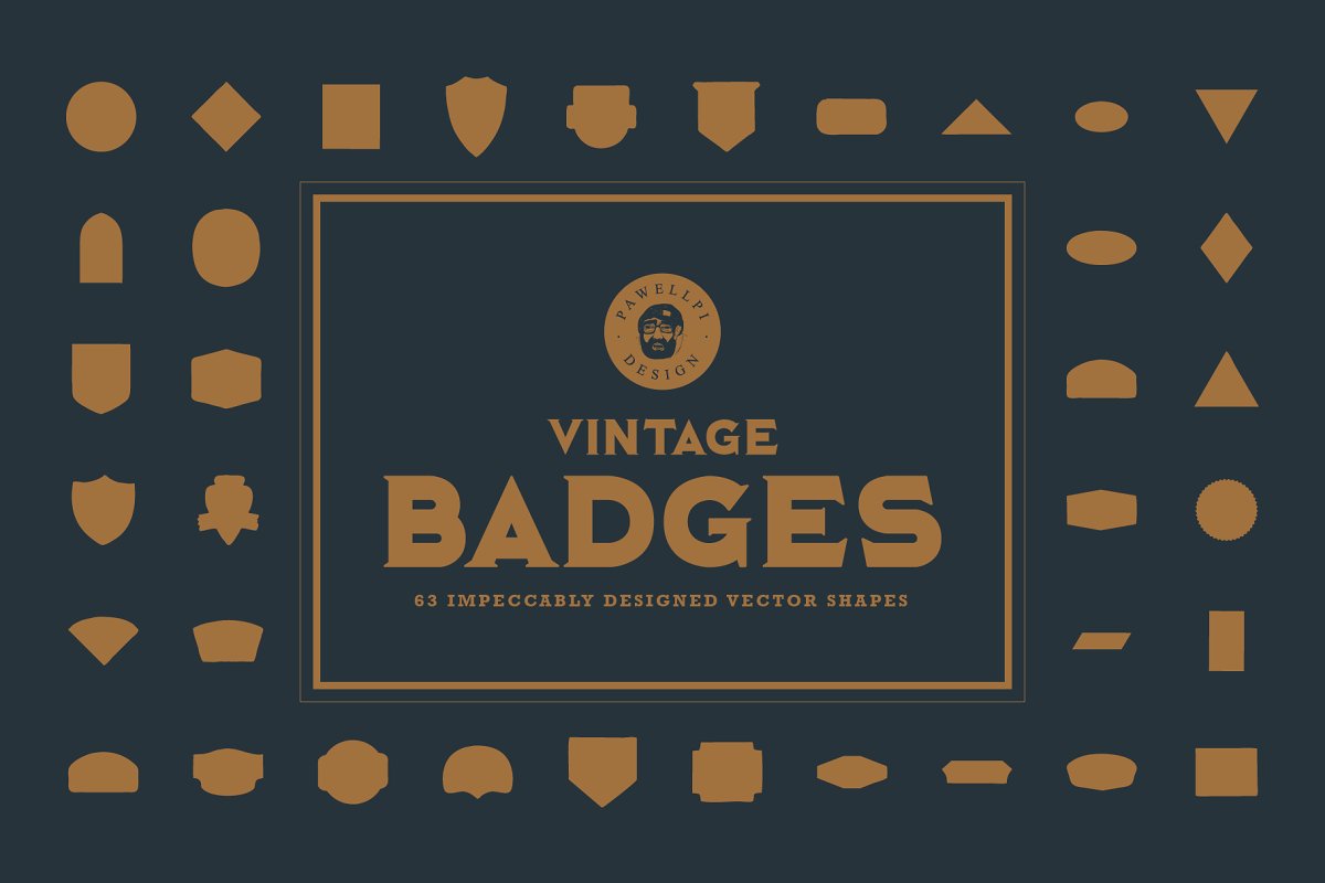 Vintage Badges Vector Shapes